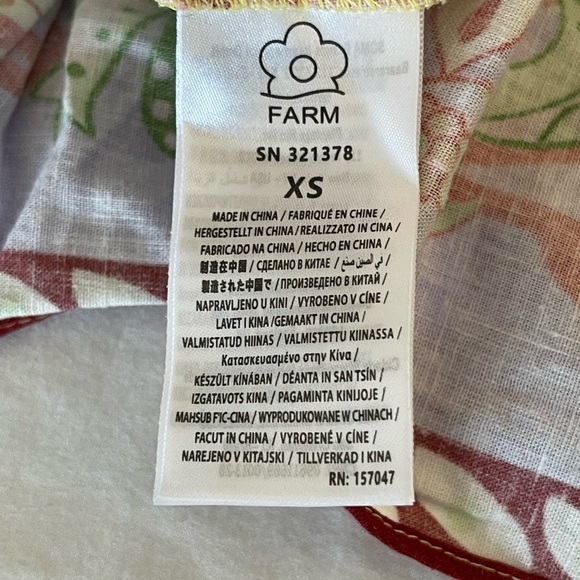 FARM Rio | Floral Insects Maxi Dress | OVERSIZE Size XS - Picture 7 of 11